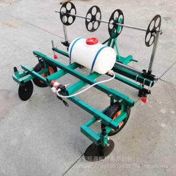 滴管打药覆膜机 地瓜农作物铺膜机 手扶牵引盖膜设备