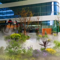 四川成都腾讯大厦人造雾系统人造雾景观人造雾降温