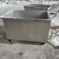 景翔牌200L不锈钢料车牛肉装料桶车蔬菜装菜桶