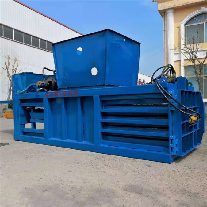 新款卧式液压黄纸板报纸打包机编织袋捆扎机