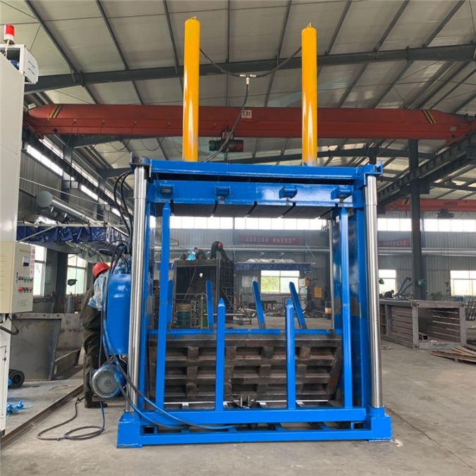 湖南60吨废纸壳立式打包机纸皮边角料压包机