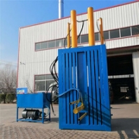 河北80吨半自动立式废纸打包机废铝金属压块机