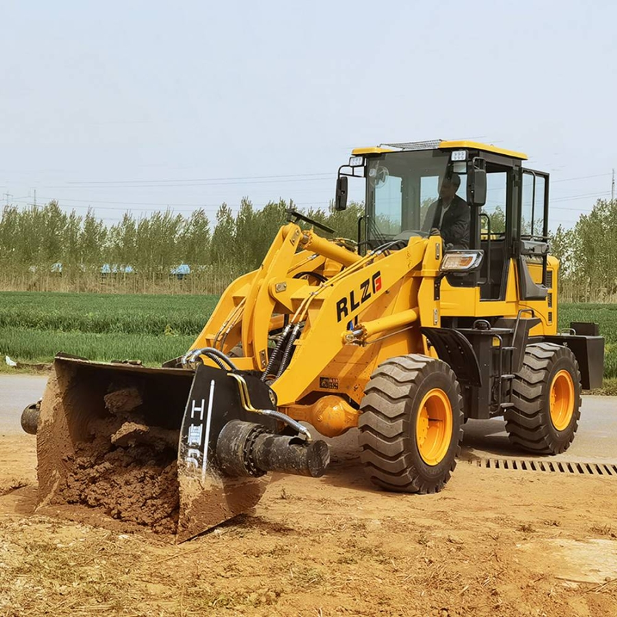 搅拌斗装载机定制干湿料搅拌不卡料双马达无级变速搅拌斗铲车日力重工