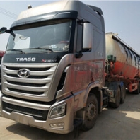 清远清新区供应二手j6天龙牵引车半挂车拖头拖挂车