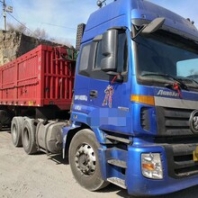 梅州平远二手集装箱式后翻后卸前顶自卸半挂车2轴3轴拖板挂挂车